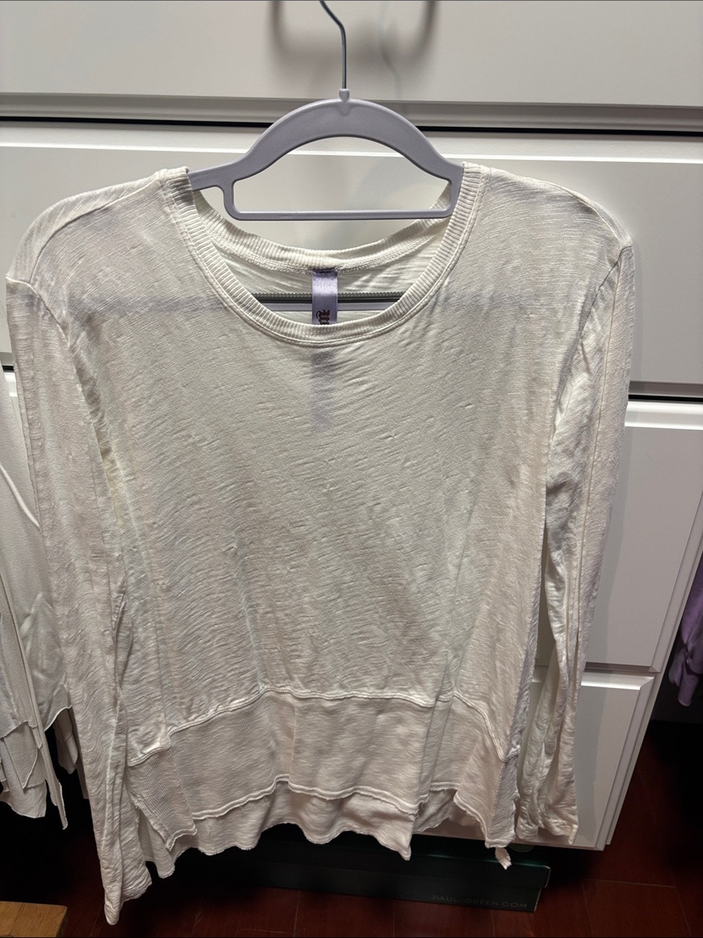 Wilt Cream Long-Sleeve Slub Knit Top S